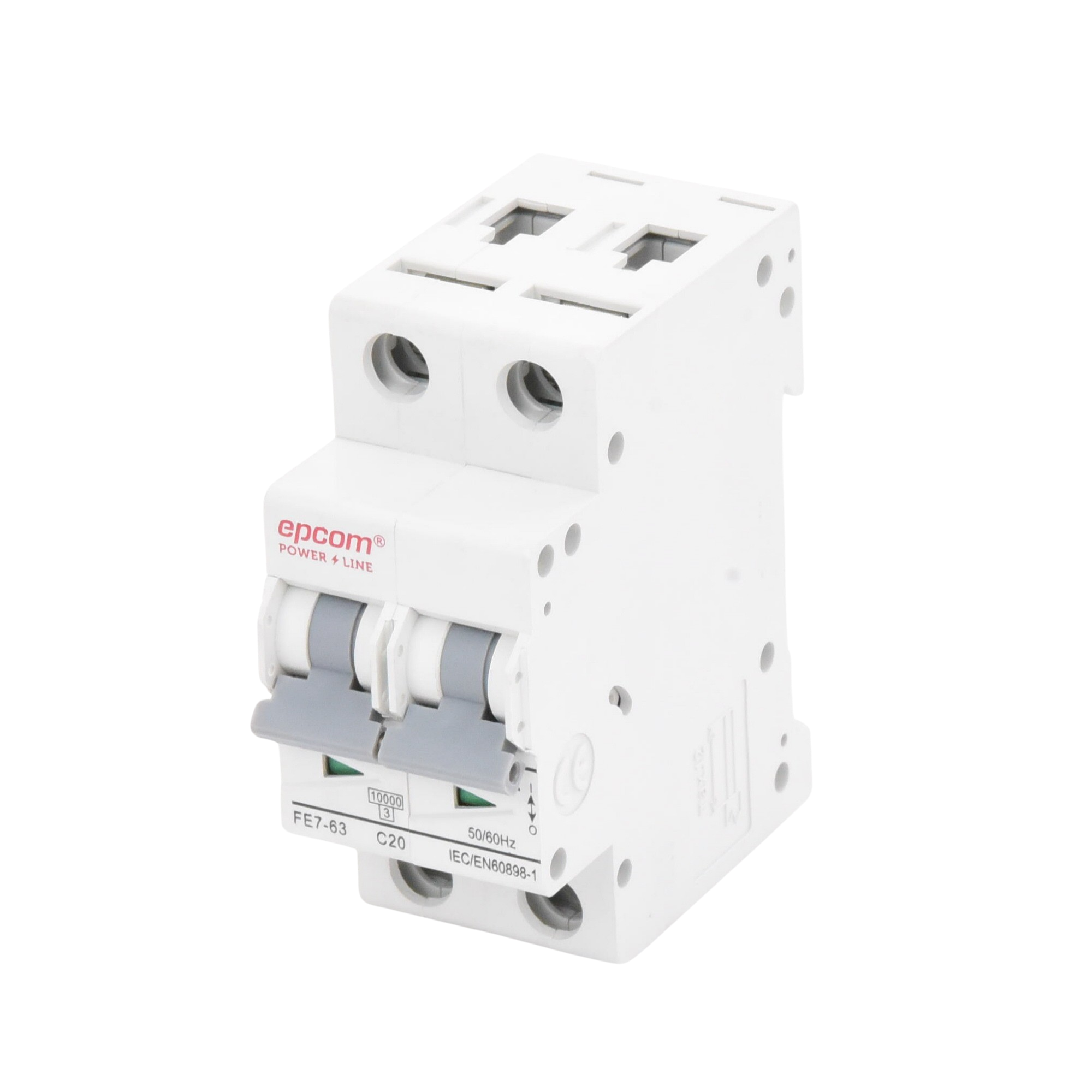 FE7632PC20|Protecci??n T?®rmica 2P, 20A,  Corriente Alterna  400 Vca para Aplicaci??n Fotovoltaica Montaje Riel DIN